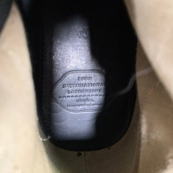 VISVIM Size 9.5 Black Olive Distressed Leather Canvas Lace Up Boots main image 9